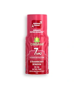Curevana 7hmz Kratom Extract 7-hydroxymitragynine Liquid Shot Strawberry Bondon 15ml
